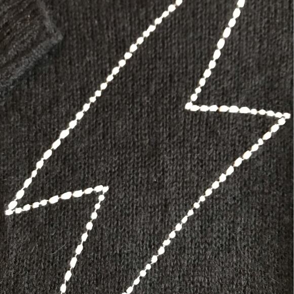 Sundry Lightning Bolt⚡️Embroidered Sweater Wool Mohair Size 1/ Small. - Picture 5 of 11